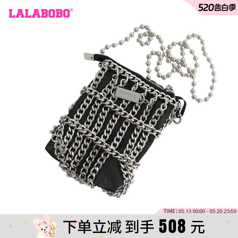 LALABOBO2023秋冬新款纯色休闲简约百搭金属链条包女|LBCC-WQXL27