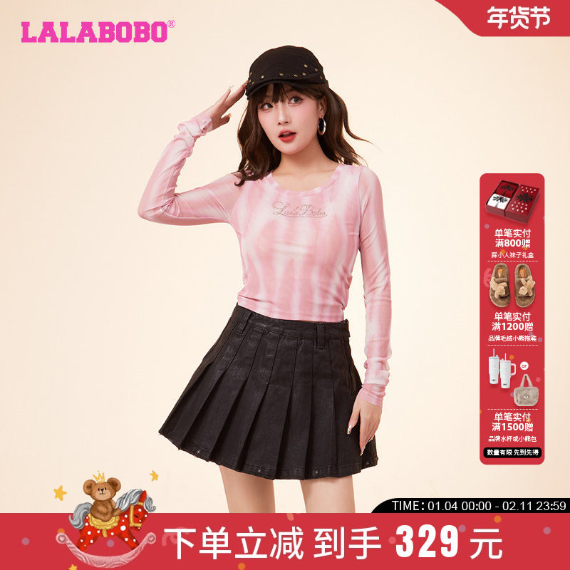 LALABOBO24春季新款宽松甜美可爱网纱套头长袖T恤女|LBDA-WSDT27,女装/女士精品,T恤,淘宝优惠券,粉丝福利购,淘宝优惠卷