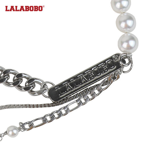 LALABOBO拉拉波波珍珠链条项链