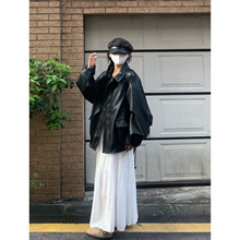 CatAndFish韩版复古宽松机车皮衣夹克女2025新款美式百搭上衣外套