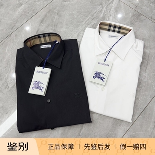 小诺意购现货BURBERRY/博柏利巴宝莉男款刺绣战马标纯色短袖衬衫