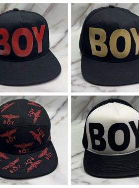 【小诺意大利购 现货】BOY LONDON字母logo平檐嘻哈棒球帽 鸭舌帽