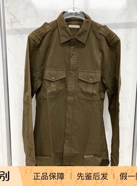 现货BURBERRY/博柏利男款长袖衬衫磨毛做旧工装衬衣巴宝莉 42139