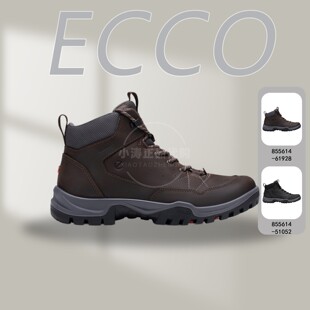 Ecco爱步男鞋高帮防水户外靴防滑系带马丁靴徒步休闲运动鞋855614