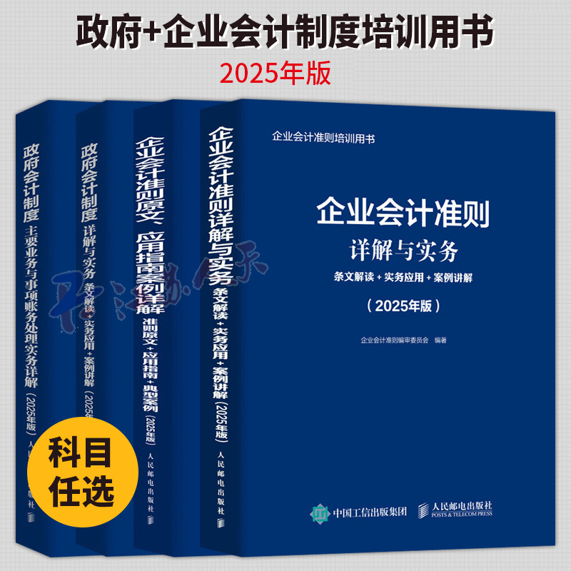企业会计准则详解与实务+企业会计准则原文应用指南案例详解+政府会计制度详解与实务+政府会计制度主要业务与事项账务处理实务