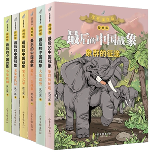中国战象 象群 漫画版 沈石溪动物小说 征途小象拔刺小学生四五六年级课外阅读书籍书儿童文学 6册 最后