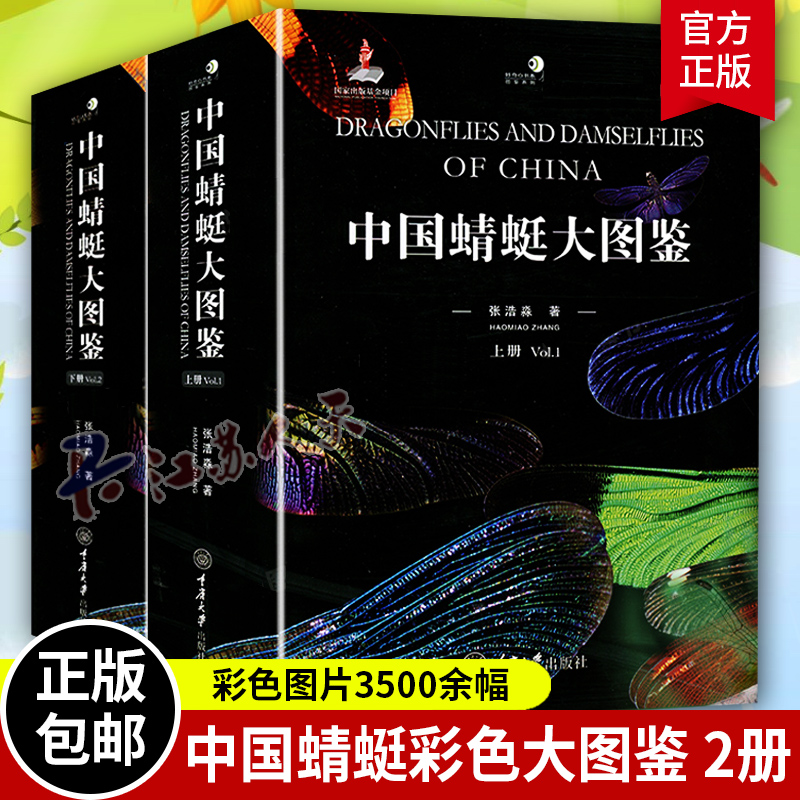 中国蜻蜓大图鉴上下册中国蜻蜓物种种类的彩色图鉴 蜻蜓知识档案书 介绍蜻蜓知识的大型图书科学探索蜻蜓鉴定识别图鉴 书籍/杂志/报纸 昆虫 原图主图