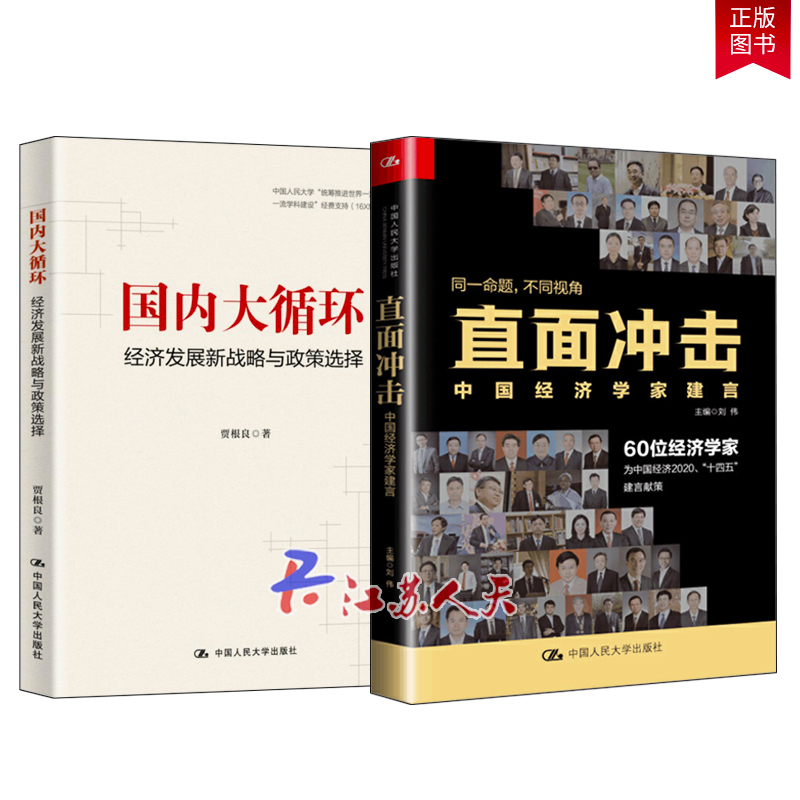 正版包邮 2册 内大循环 经济发展新战略与政策选择+直面冲击 中国经济学家建言 同一命题不同视角60位经济学家为十四五建言献策