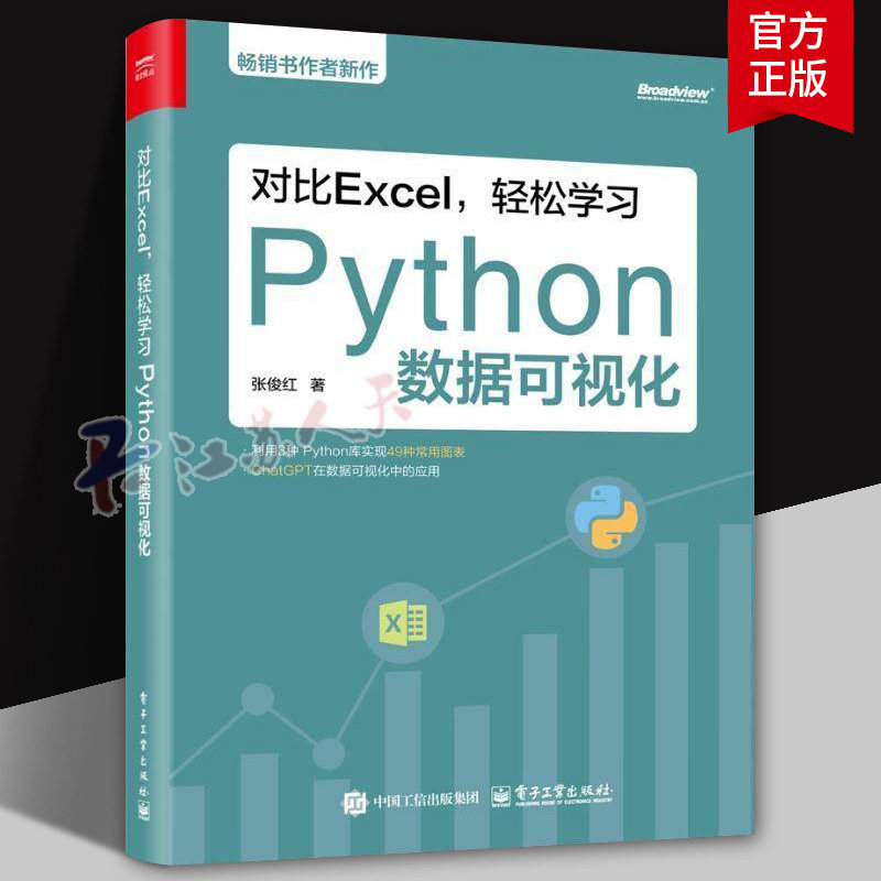 对比Excel 轻松学习Python数据可视化 张俊红 图表绘制方法 图形修饰美化论文图表常见统计方法 Pandas 数据操作方法