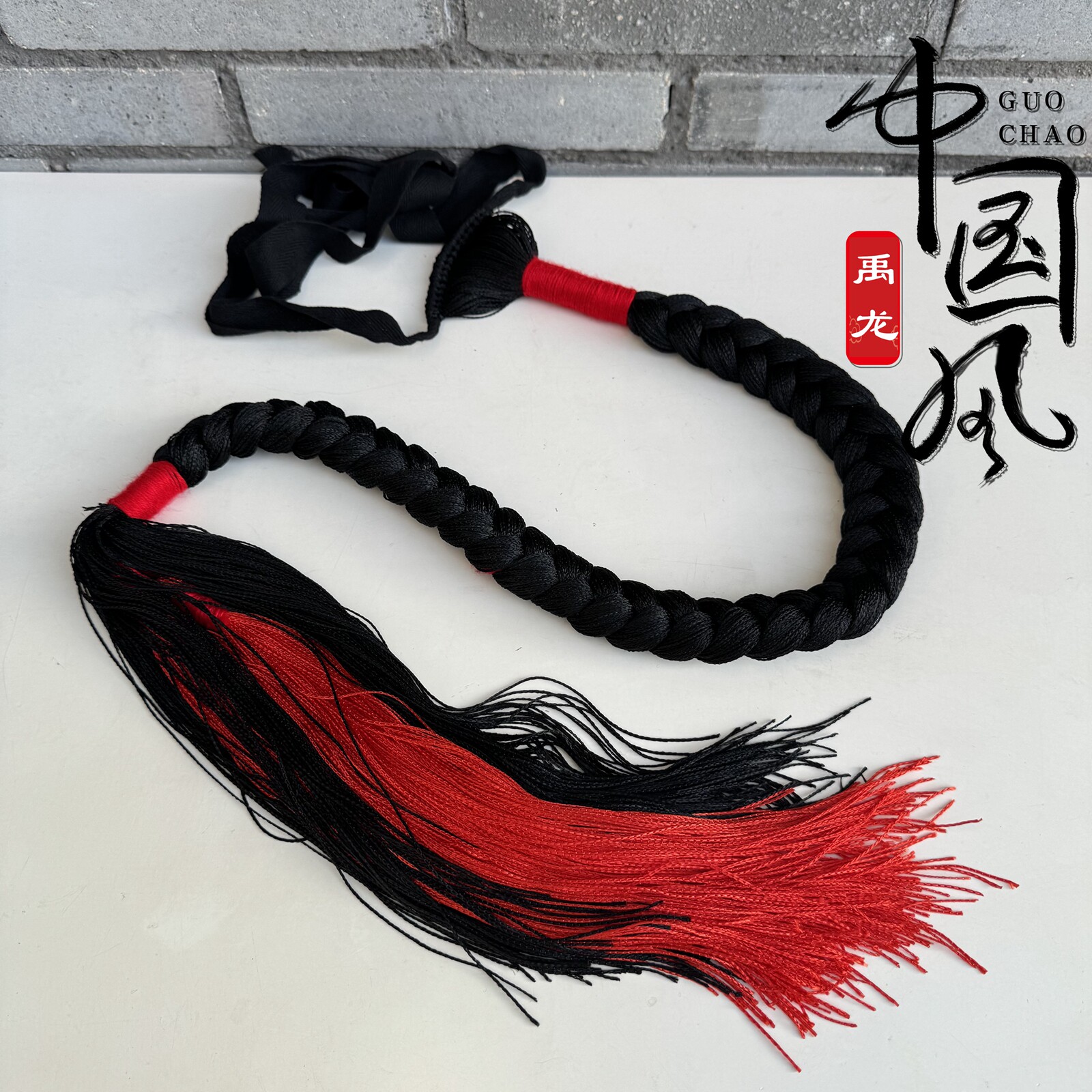 戏曲线帘子京剧包头用品花旦头饰小旦古装假发帘线尾麻花辫大辫子