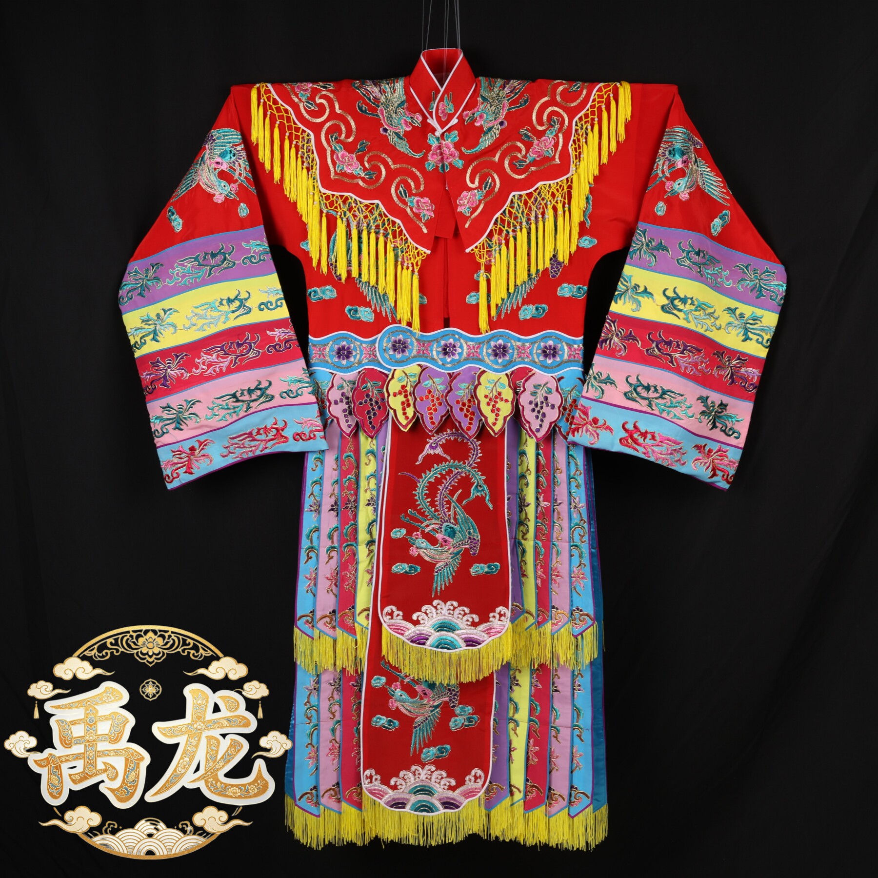 京剧花旦重打金枝刺绣凤袍戏服