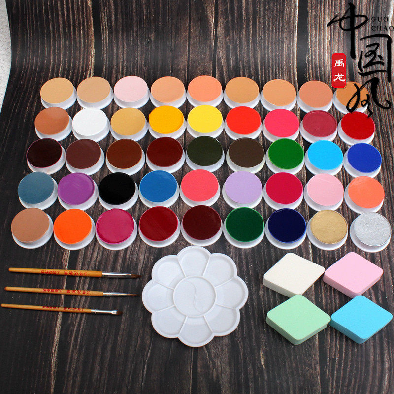 油彩化妆脸部戏曲戏剧京剧面部人体颜料彩绘唱戏脸谱儿童脸彩底色