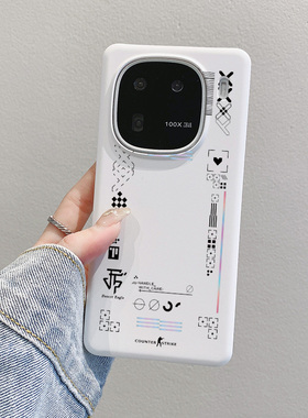 IQOO13手机壳iqoo12pro半包硬壳z9turbo+爱酷11s白色大孔镂空不包镜头创意Z10防摔neo9spro适用男生超薄neo10