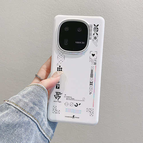 IQOO13手机壳iqoo12pro半包硬壳z9turbo+爱酷11s白色大孔镂空不包镜头创意Z10防摔neo9spro适用男生超薄neo10