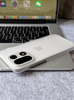 一加ace3pro手机壳1+12半包简约硬式ace2pro防摔OnePlus11男生1加13裸感风超薄不包镜头ace6适用大孔镂空15