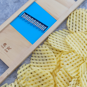 薯格切片器土豆网格擦网花薯格擦子波纹切花刀神器擦片器狼牙土豆