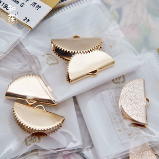 日本贵和kiwa 半圆带齿夹子咬合夹紧丝带固定流苏耳环diy饰品配件