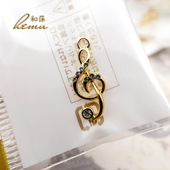 日本贵和kiwa 古典西洋乐器音符钢琴吊坠挂件耳环项链diy饰品配件