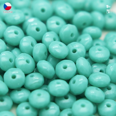 切面车轮珠绿松石diy饰品串珠