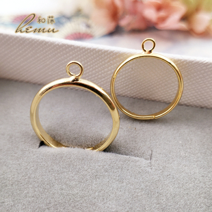 diy饰品配件 休闲挂环戒指小指环2尺寸 日本进口贵和kiwa镀金个性