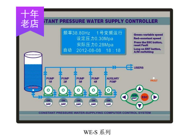 恒压供水控制器炜尔控制器一拖四4+1WE-S241-1顺丰包邮质保1年 五金/工具 变频器 原图主图