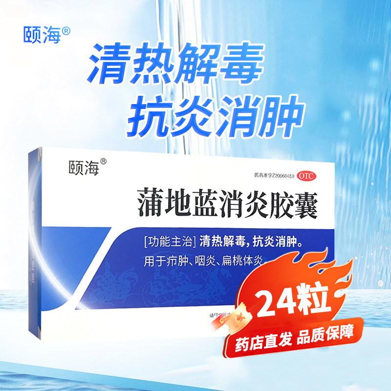 ehai/颐海 蒲地蓝消炎胶囊 0.4g*24粒/盒