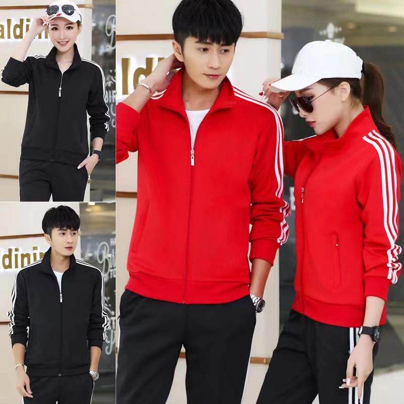 运动套装男秋春新款外套跑步休闲运动服套装男女卫衣表演徒步舞龙