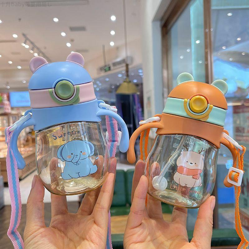 儿童学饮杯婴幼儿便携吸管杯防呛防漏喝奶杯宝宝防摔重力球水杯