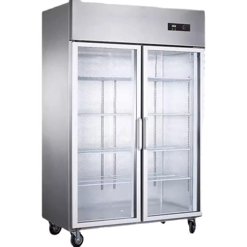 成菱商用双门玻璃立式冰柜不锈钢冷柜冷藏冷冻雪柜大排档厨房冰箱