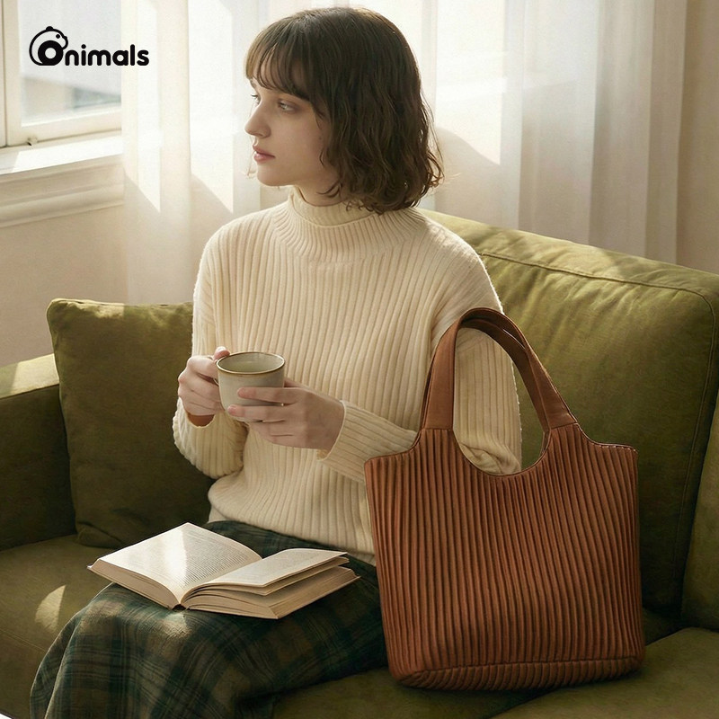 onimals美式复古托特包女新款大容量通勤单肩包百搭菜篮子手提包,箱包皮具/热销女包/男包,托特包,淘宝优惠券,粉丝福利购,淘宝优惠卷
