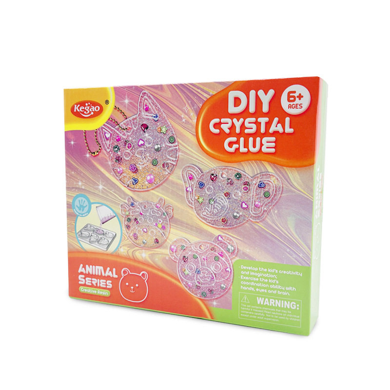 DIY CRYSTAL GLUE SET TOYS HANDMADE CREATIVE PENDANTS KEYCHAIN MOLD MATERIAL PACK CHILDRENS GIFTS