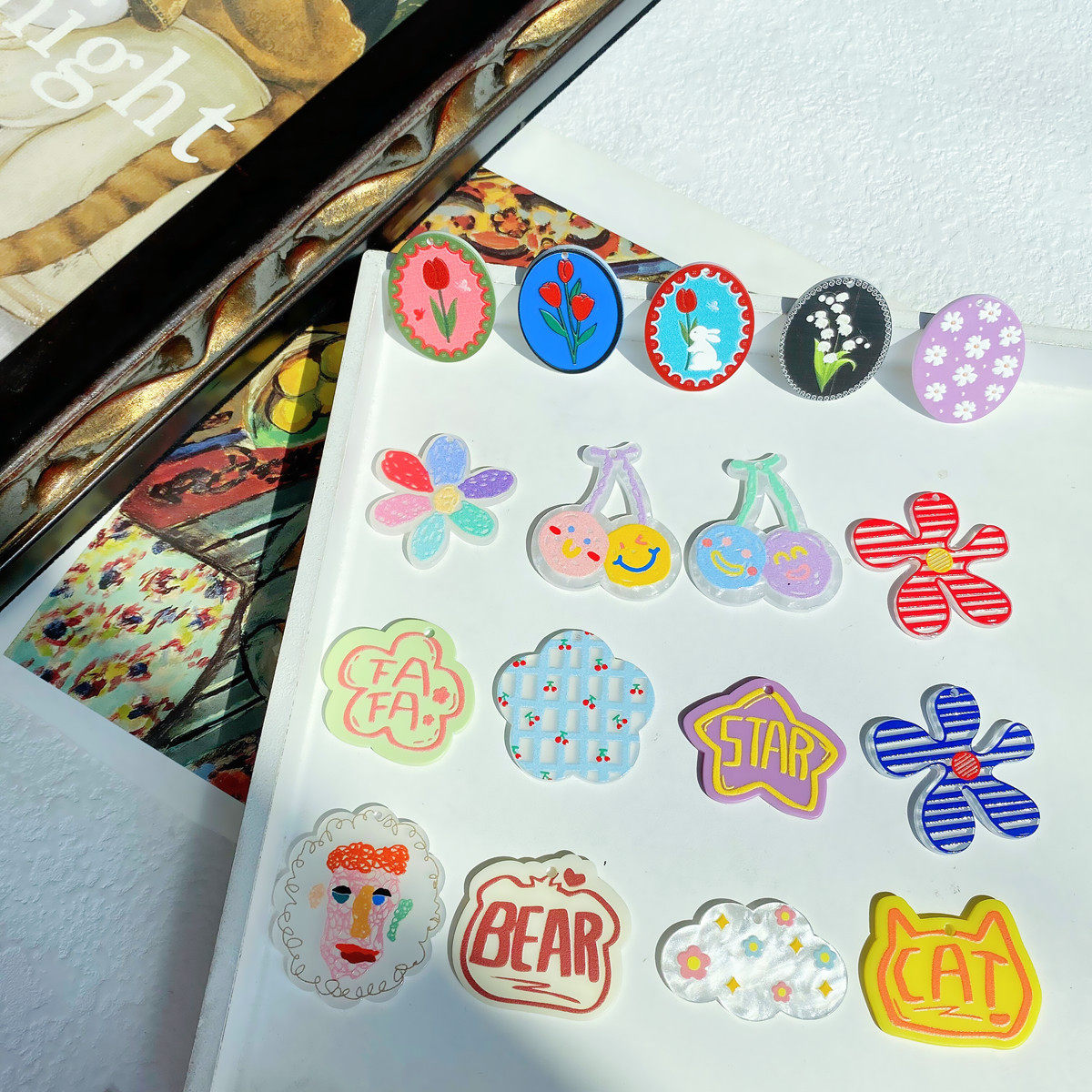 可爱透明花朵郁金香樱桃英文牌亚克力吊坠DIY手工饰品耳环配件材,饰品/流行首饰/时尚饰品新,其他DIY饰品配件,淘宝优惠券,粉丝福利购,淘宝优惠卷