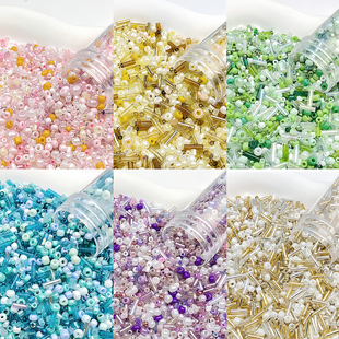 仙气感限定【夏日清新】超优ins玻璃米珠diy手工串珠戒指手链项链