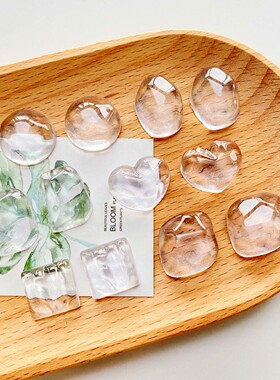 美甲色板全透明玻璃树脂diy