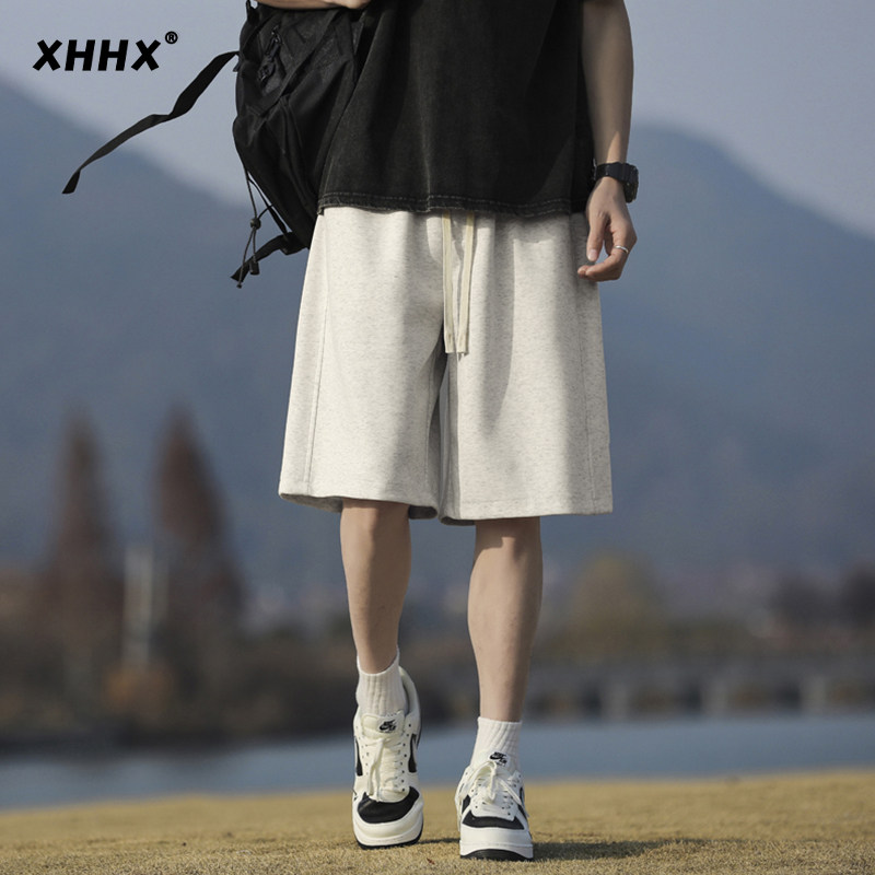 美式潮牌短裤男夏季基础款廓形宽松休闲直筒过膝运动篮球五分中裤