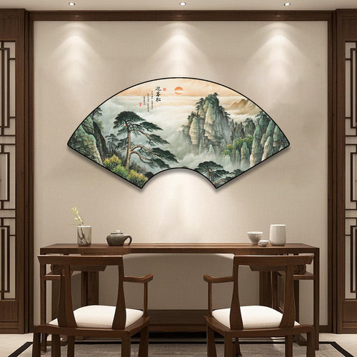 扇形床头可定制挂画饭店餐厅卧室