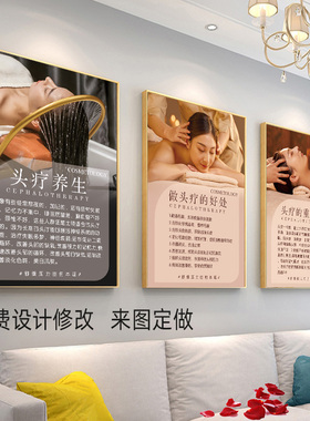 头疗广告海报禅洗挂画头皮宣传画