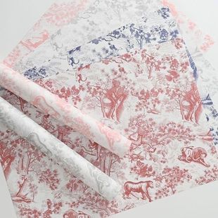 午后伯爵红茶包装纸防水欧式复古加厚鲜花花束包花纸花艺包装资材