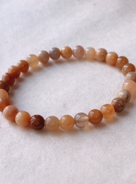 天然印尼珊瑚玉化石单圈手链玉化菊花石手串包邮