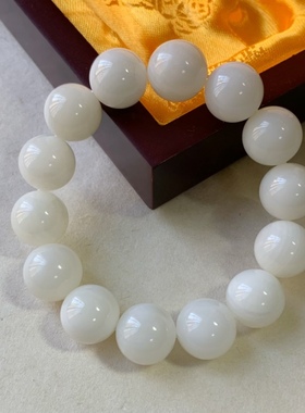 海南天然玉化贝壳手串工艺品手链男女士文玩佛珠佛家七宝单圈手串