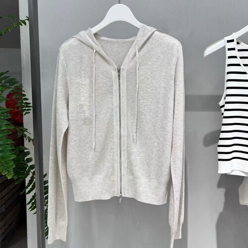 商场同款2026春季新款时尚百搭宽松休闲连帽针织开衫女5H4131551