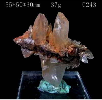 红兔毛霰石 文石Aragonite 地球宝贝 国寿驿站科普 矿物晶体标本