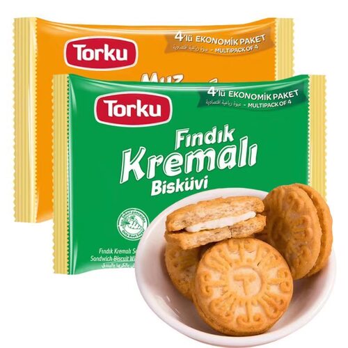 土耳其Torku 倍迷全麦巧克力奶油味夹心早餐酱芯饼干进口零食年货