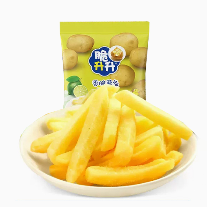 脆升升香脆薯条小袋鲜切薯片海盐柠檬脆生生休闲零食大礼包