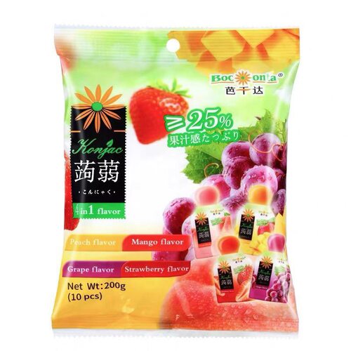 马来西亚进口芭干达蒟蒻吸吸果冻儿童蒟蒻可吸果冻小零食