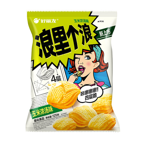 浓汤味脆玉米四层膨化零食好丽友