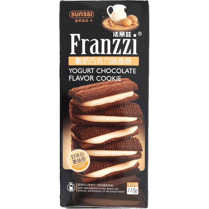 法丽兹巧克力夹心曲奇饼干抹茶芝士酸奶115克办公室休闲零食小吃