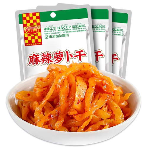川南麻辣萝卜干63g四川香辣下饭菜开味菜榨菜农家风味萝卜干
