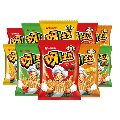 临期好丽友呀土豆番茄牛排烤鸡蜂蜜黄油薯条膨化食品休闲零食小吃