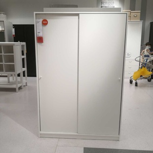 宜家国内代购克勒普斯塔滑门衣柜卧室衣帽间衣橱储物柜